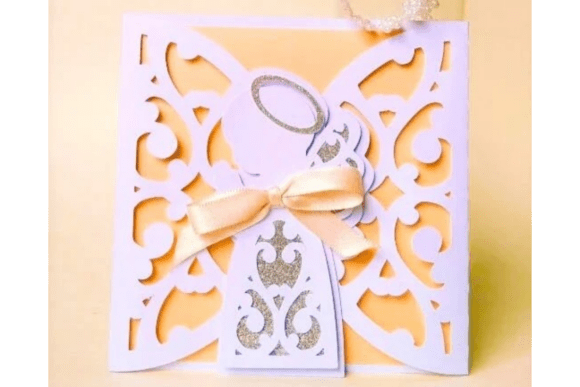 Angel Card SVG Templates: Luxurious Gatefold Designs