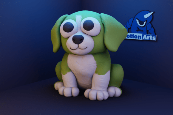 Clay-Style Dog: A Playful 3D Model for Print