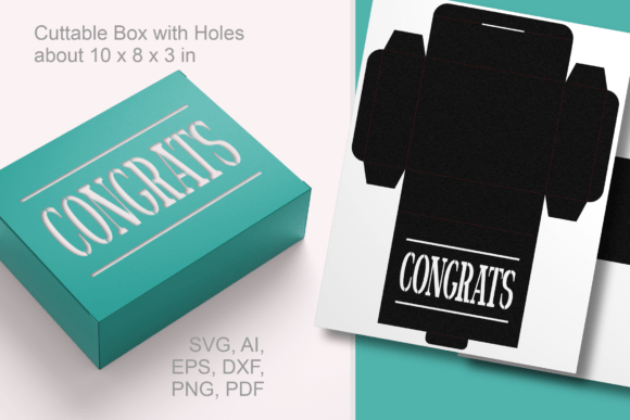 Congrats Text Cutout 2 Rectangular Box: A Versatile DIY Packaging Solution