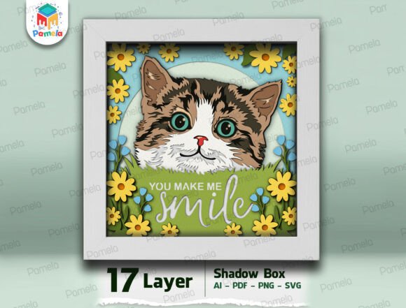 Cute Kitten 17 Layer Papercut SVG: Elevating Handmade Décor with Digital Precision