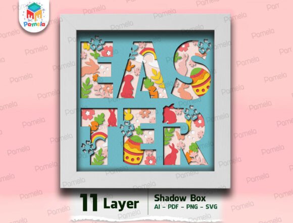 Easter Shadow Box Paper Cut File SVG Guide