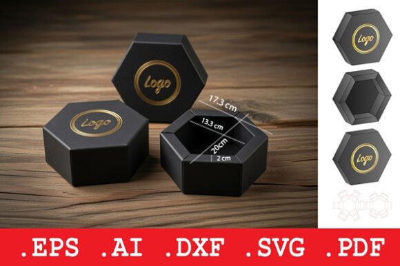 Elegant Hexagonal Gift Box with Lid Pack