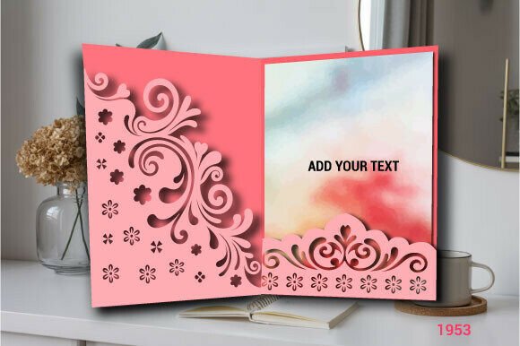 Elevating Romantic Gestures with the Floral Corner Valentine Gift Card SVG1953 Papercut Design