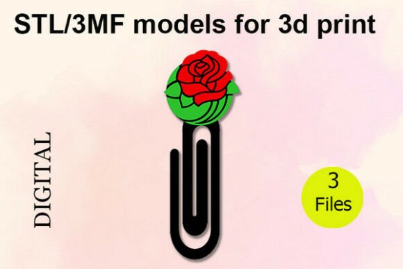 Elevating Stationery with 3D Printed Rose Paper Clips: A Guide to STL and 3MF Files