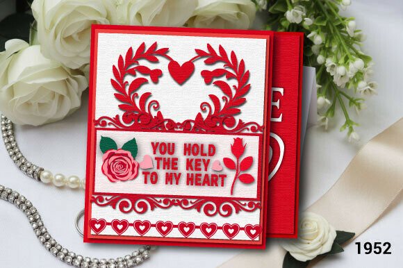 Evaluating Valentine’s Day Gift Card Svg Layer1952 for Papercut Projects