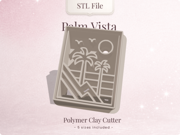 Palm Vista Clay Cutter STL: Designing Tropical Polymer Clay Earrings