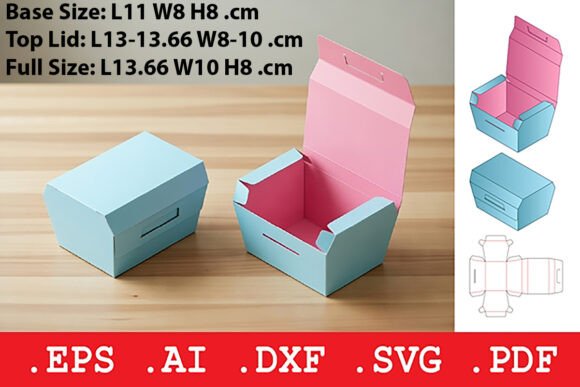 Rectangular Hinged Lid Tray Box: Modern Packaging
