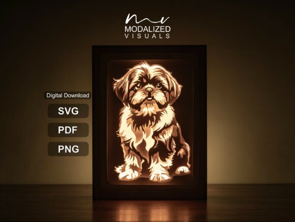 Shih Tzu Lightbox Paper Cut Shadow Box: Bringing Warmth and Dimension to Personal Spaces