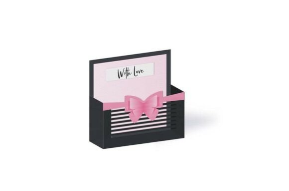 Stripes Cut Out Box Tray with a Message