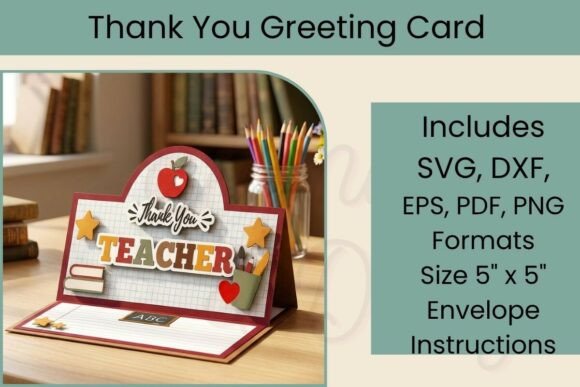 Teacher Thank You Card SVG: Crafting Meaningful Appreciation with Digital Cut Files