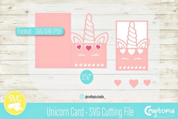 Traditional Unicorn Card – SVG File: Crafting Whimsy for Every Occasion