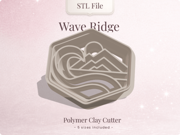 Wave Ridge - Clay Cutter STL: Integrating Tropical Designs into Your Jewelry Production Workflow